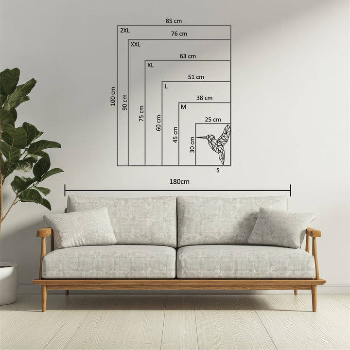 3D Lineart Vogel Wandbild aus Acrylglas