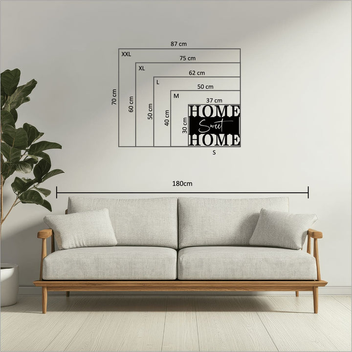 3D Schriftzug „Home Sweet Home" aus Acrylglas